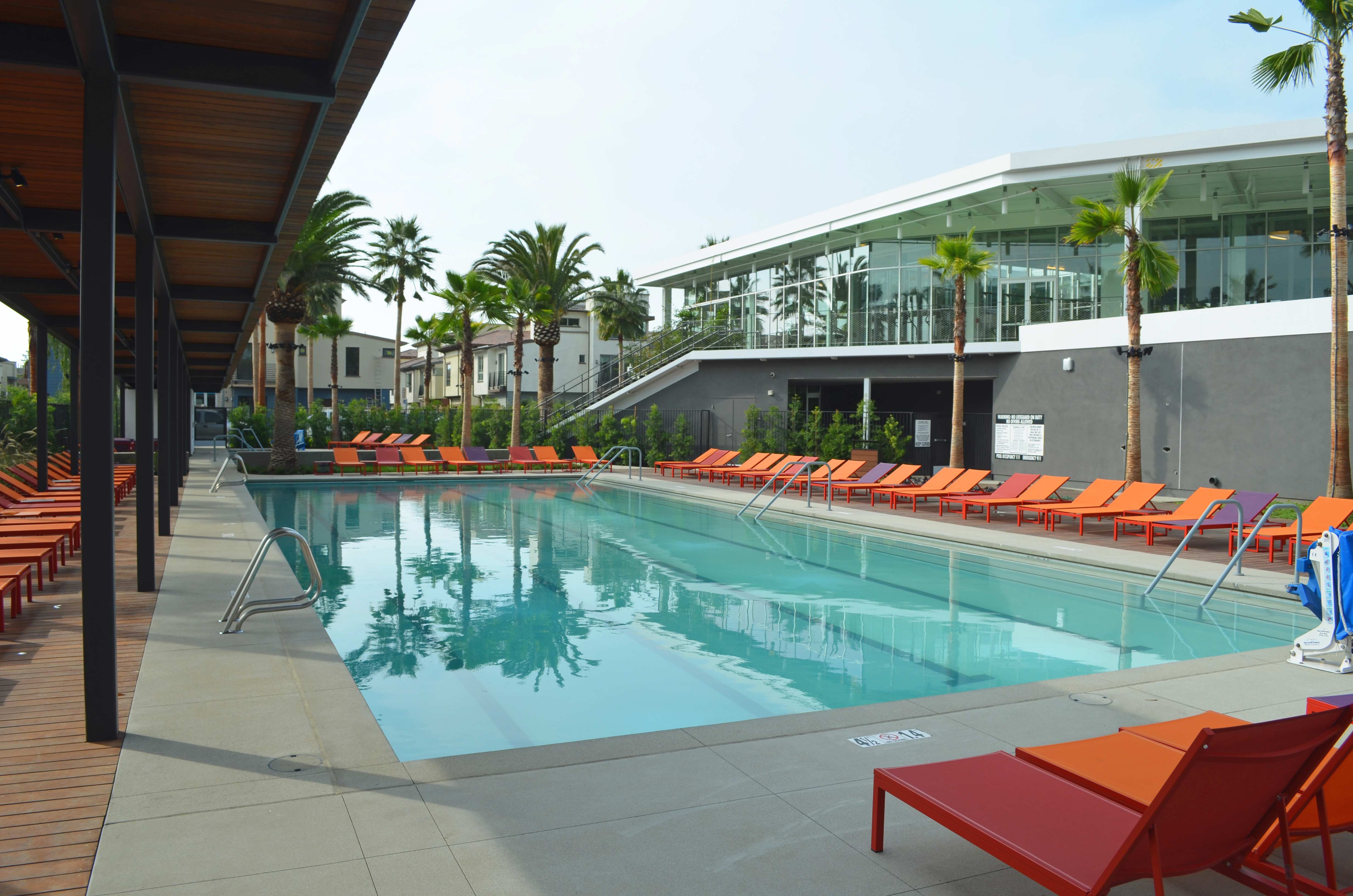 Community Development Pool and Lounge Area Close Up