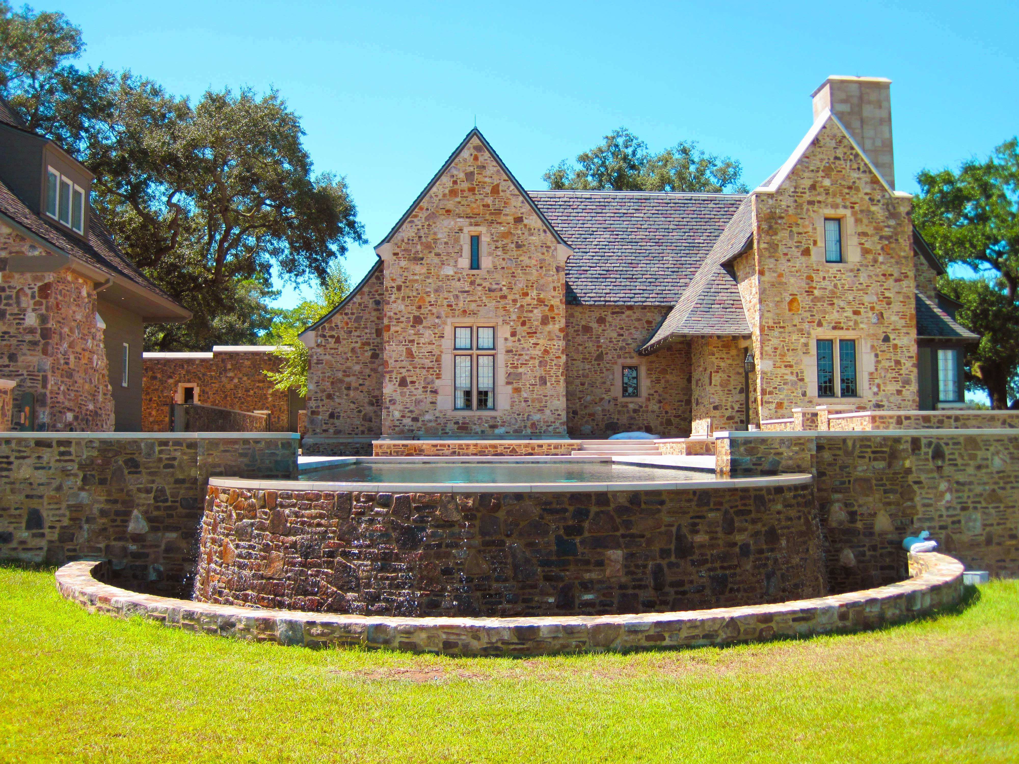 Estate Fountain infront of Home
