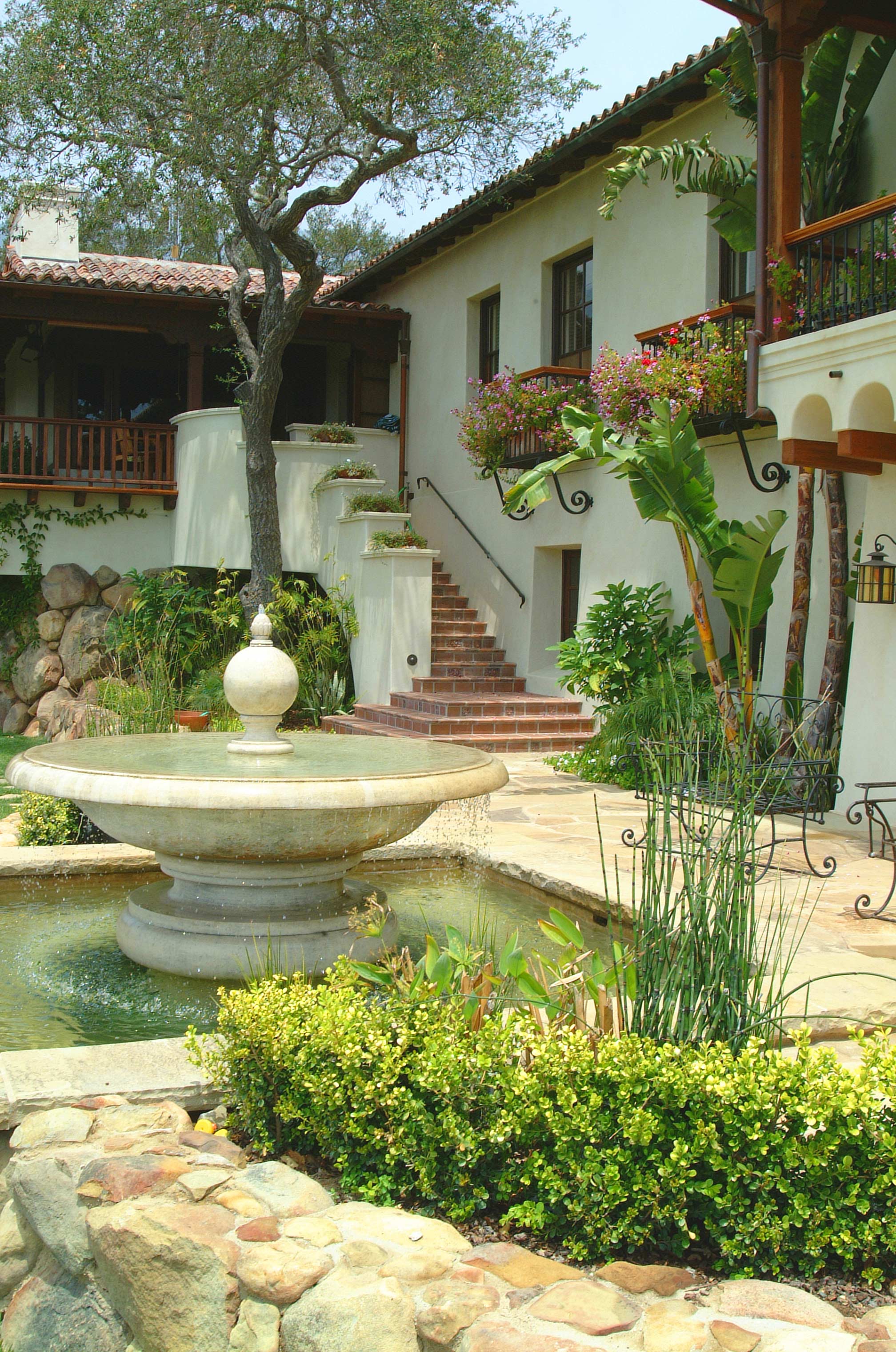Estate Fountain in courthyard